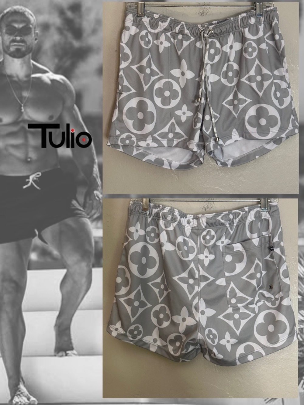 Tulio Stretch Shorts 32-38" waist 3" inseam Gently worn Nylon/spandex blend